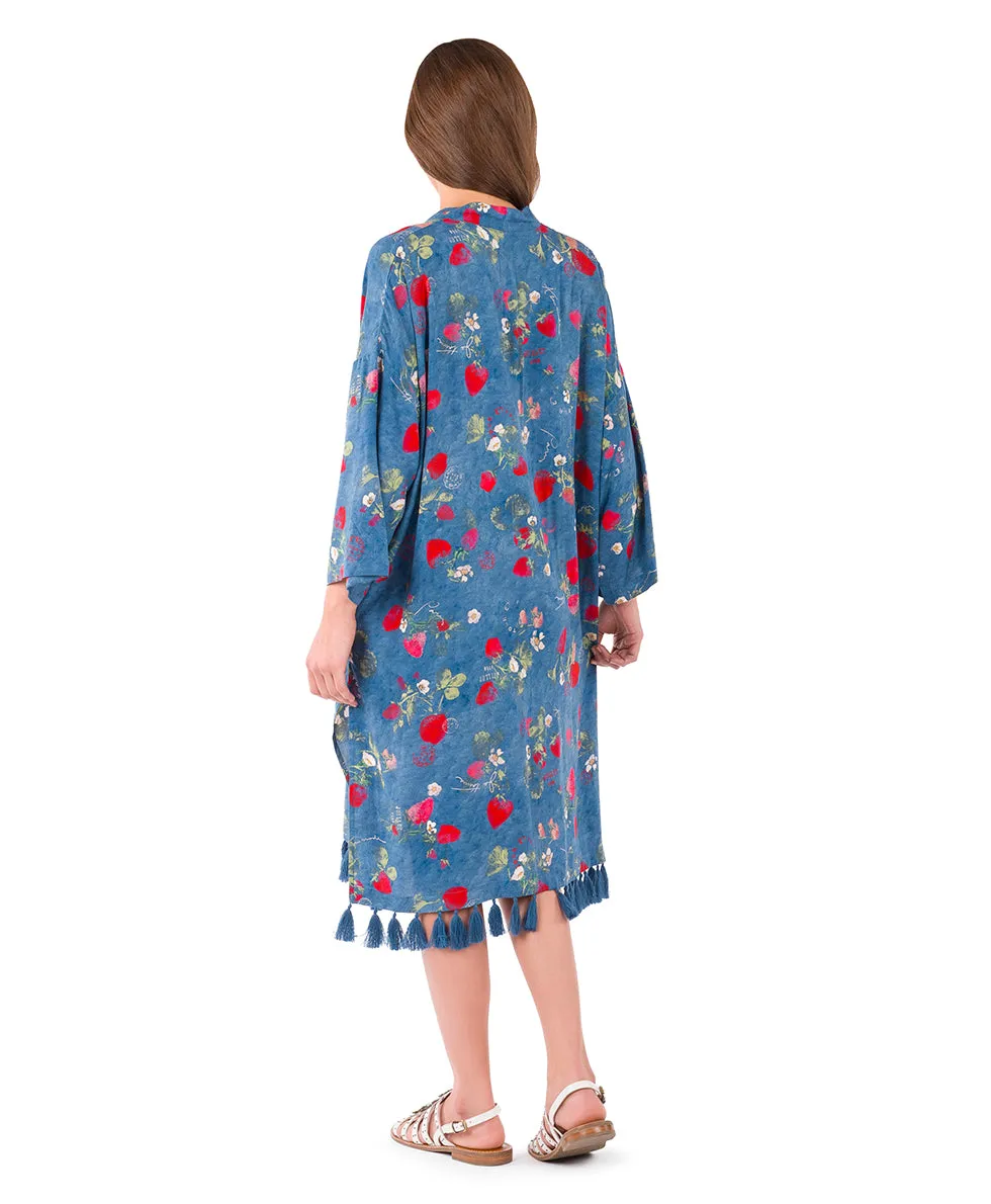 Ruana Cover‑Up with Tassels - Parisian Strawberry sold by Patricia Nash product image thumbnail 3