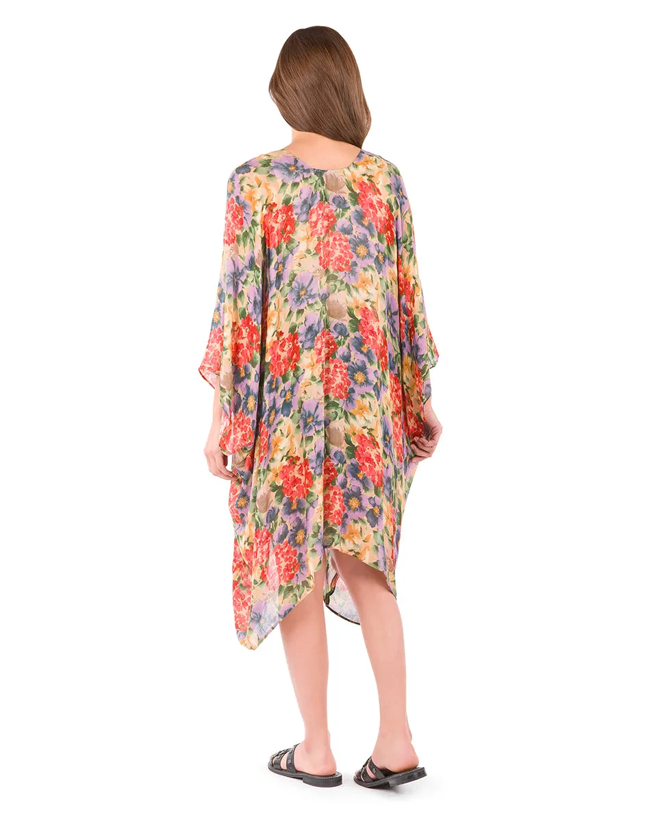 Short Ruana Cover‑Up - French Hydrangeas sold by Patricia Nash product image thumbnail 4