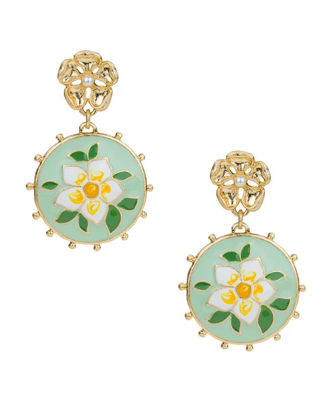 Flower Post Earrings - Cloisonne Collection sold by Patricia Nash