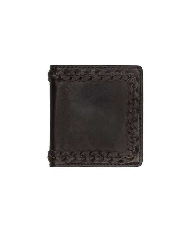 Eliza Wallet with Braid - Vintage Distressed Leather sold by Patricia Nash