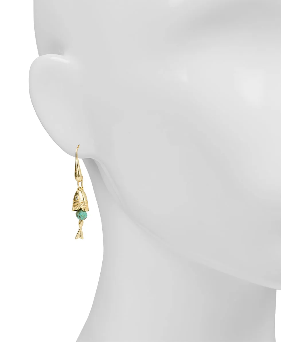 Marquise Fish Drop Earrings - Nautical Collection sold by Patricia Nash product image thumbnail 3