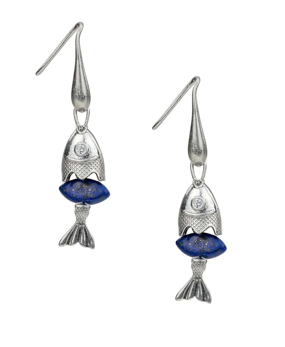 Marquise Fish Drop Earrings - Nautical Collection sold by Patricia Nash product image thumbnail 2