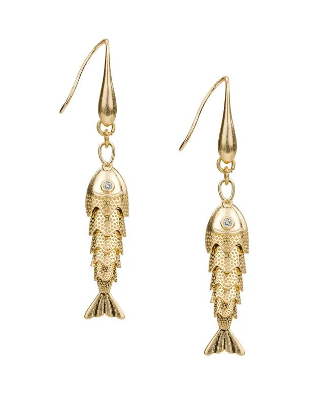 Double Fish Drop Earrings - Nautical Collection made by Patricia Nash