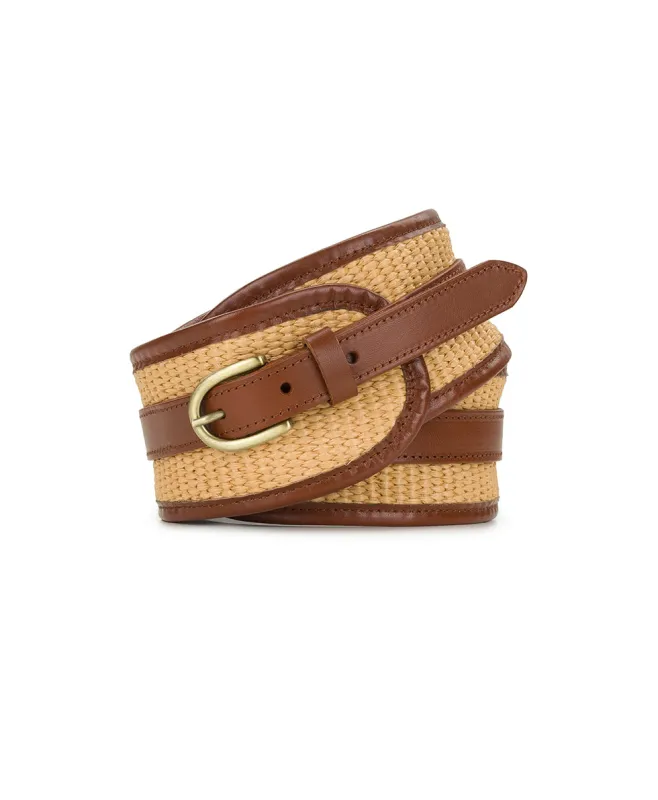 Aude Belt - Spring Wicker - Tan made by Patricia Nash