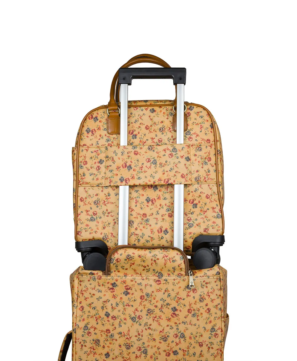 Cagliari Roller Duffel - Patina Coated Linen Canvas - Fleur de Jardin sold by Patricia Nash product image thumbnail 5