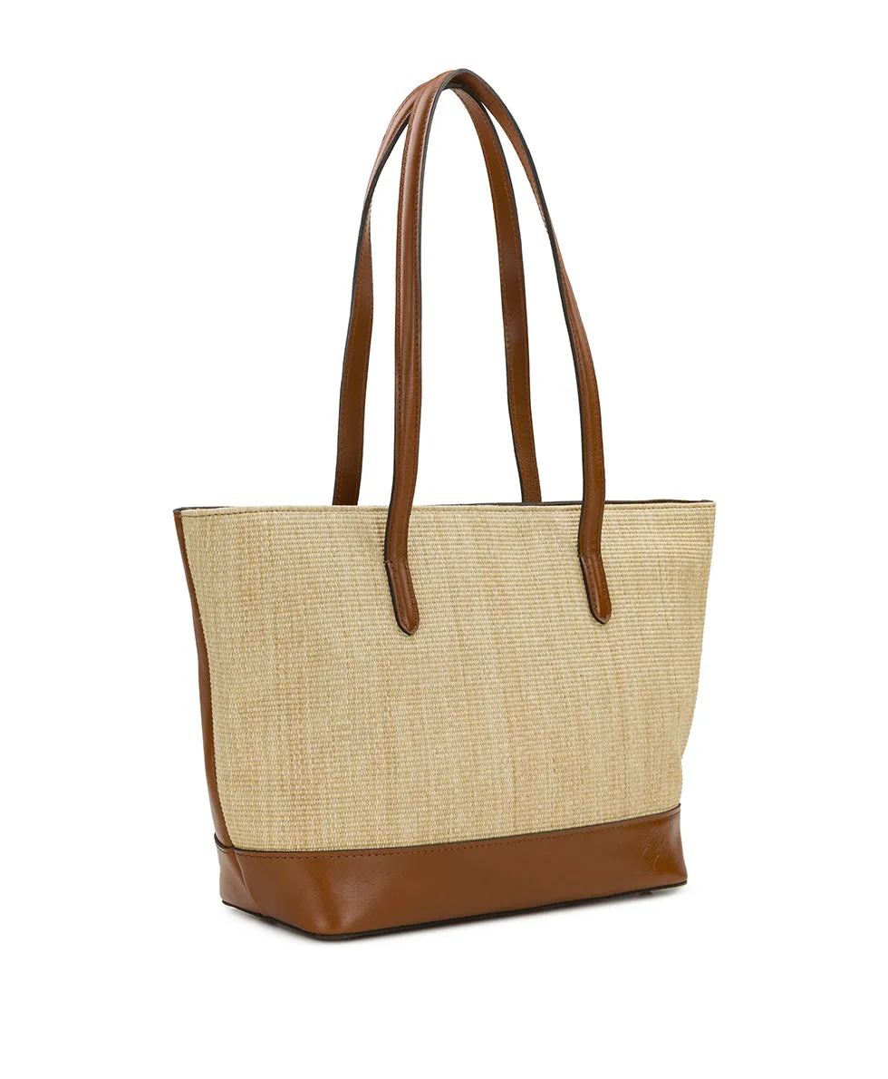 Verzi Tote with Scarf - European Natural Fine Weave sold by Patricia Nash product image thumbnail 3