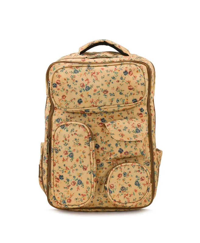 Vico Travel Backpack - Woven Poly - Fleur de Jardin made by Patricia Nash