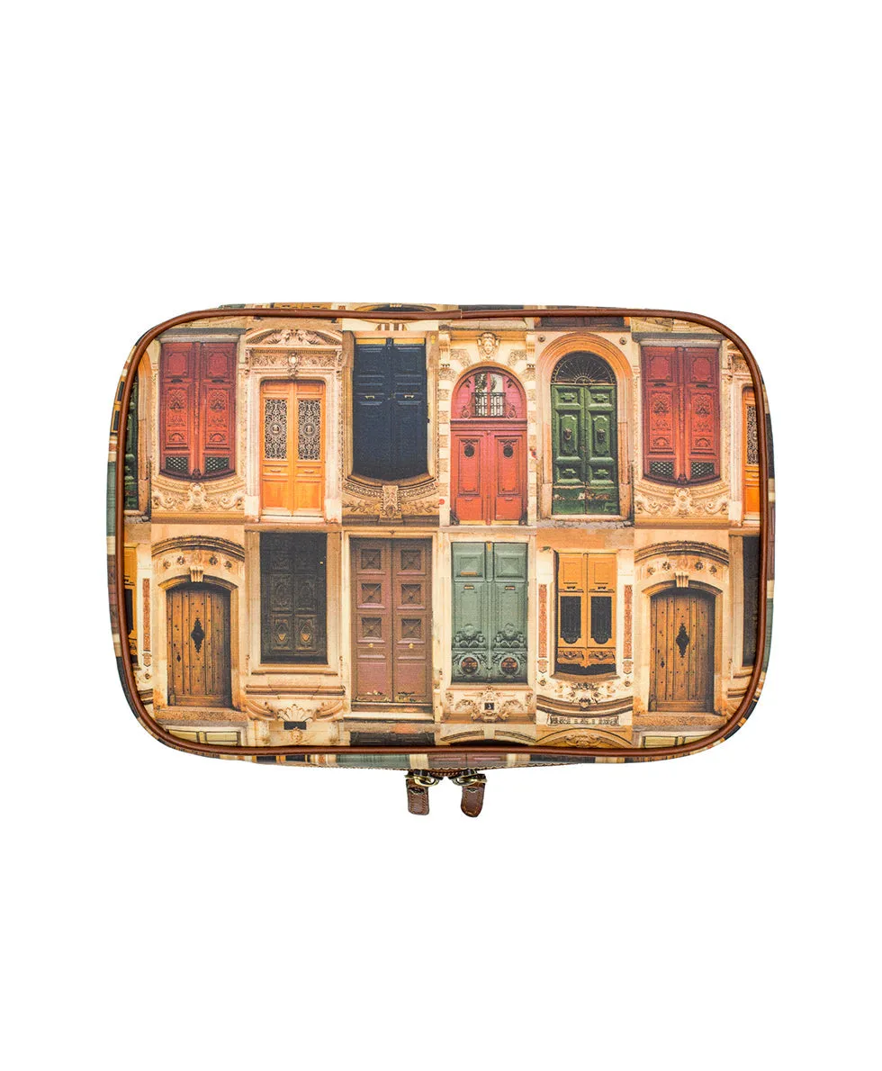 Ilaria Hanging Case - Patina Coated Linen Canvas — Doorways To Italy sold by Patricia Nash product image thumbnail 2