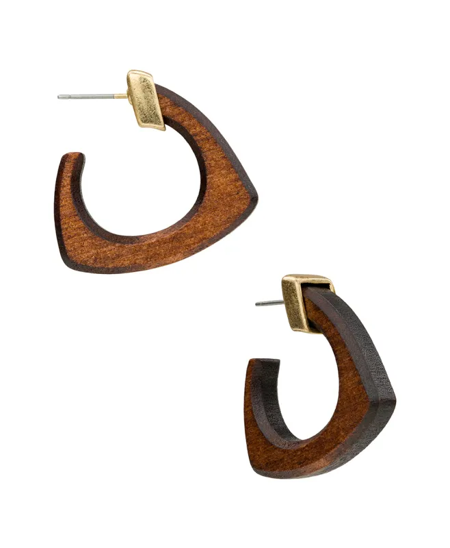 Wood Hoop Earrings - Wood Butterfly Collection made by Patricia Nash