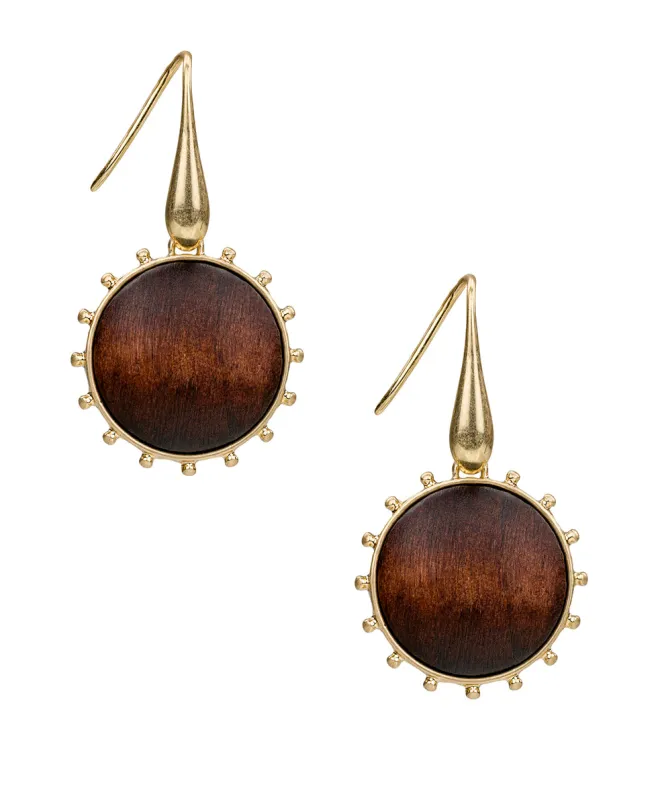 Wood Drop Earrings - Wood Butterfly Collection made by Patricia Nash