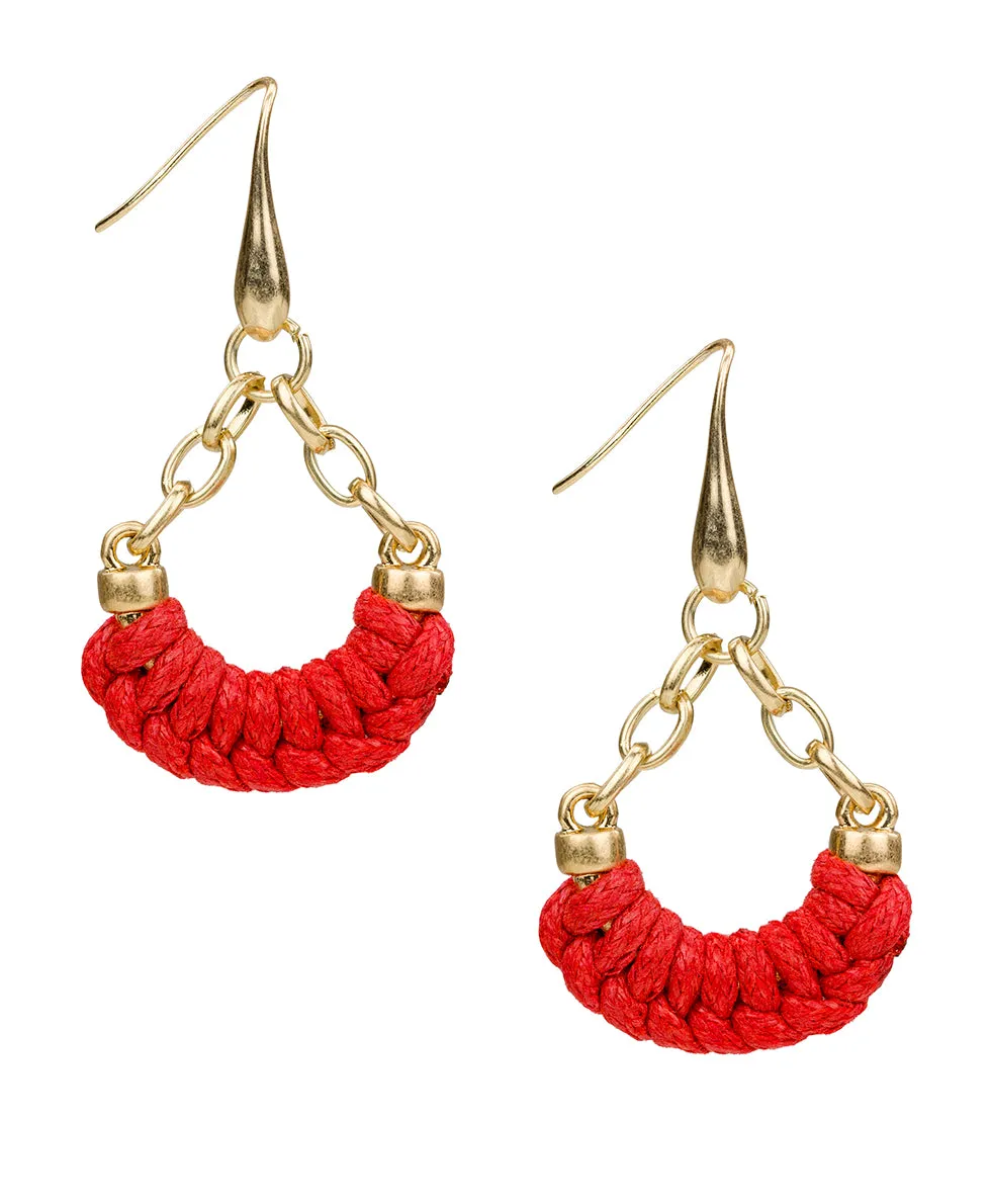 Chain Drop Earrings - Raffia Collection sold by Patricia Nash product image thumbnail 3