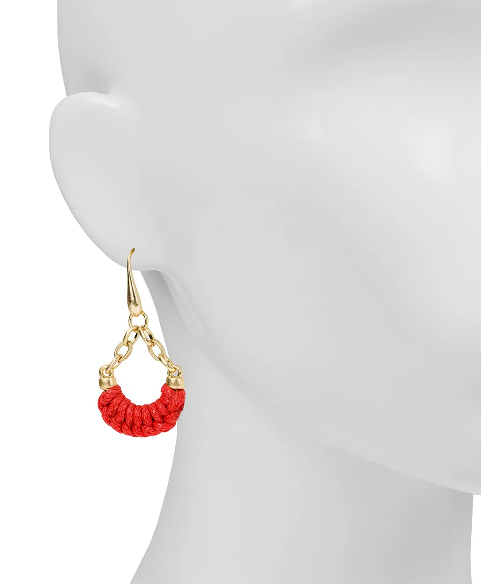 Chain Drop Earrings - Raffia Collection sold by Patricia Nash product image thumbnail 4