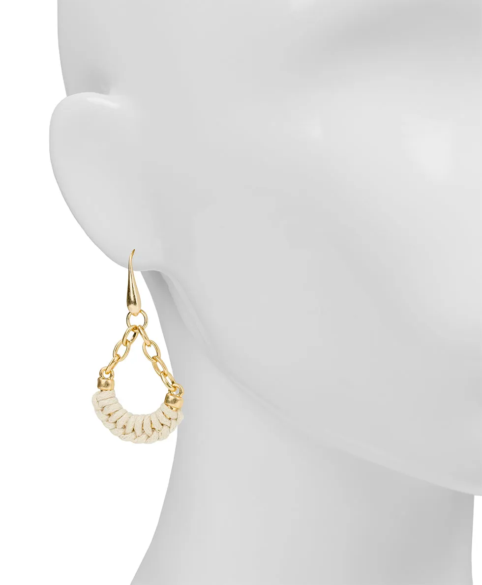 Chain Drop Earrings - Raffia Collection sold by Patricia Nash product image thumbnail 2