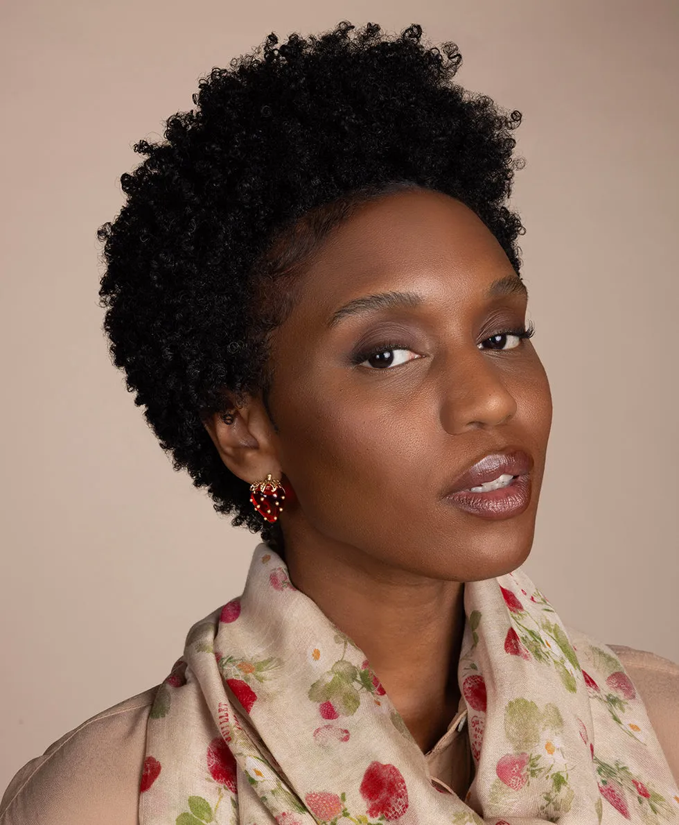 Strawberry Button Post Earrings - Resin Strawberry Collection sold by Patricia Nash product image thumbnail 4