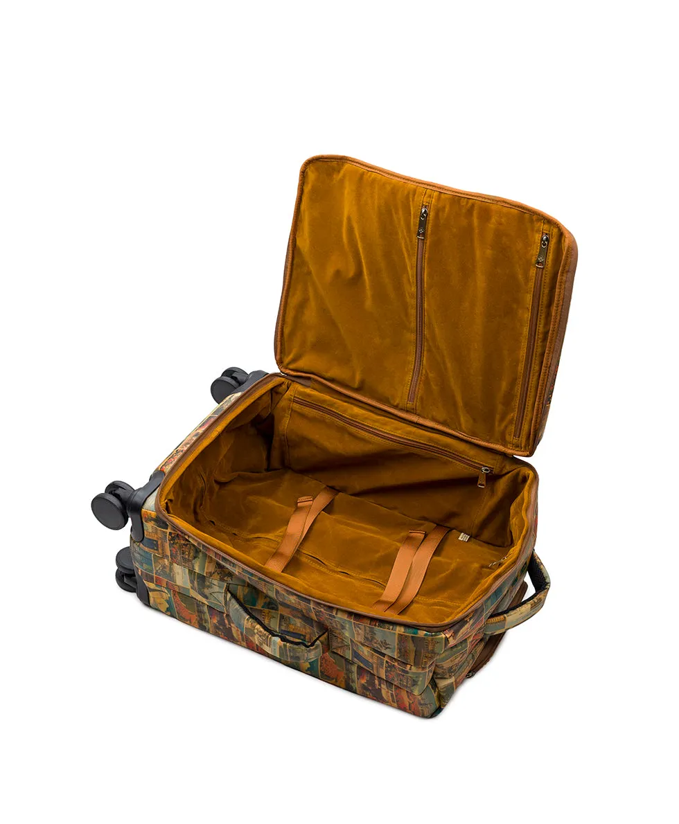 Cagliari Roller Duffel - Patina Coated Linen Canvas - Postcards From Paris sold by Patricia Nash product image thumbnail 4