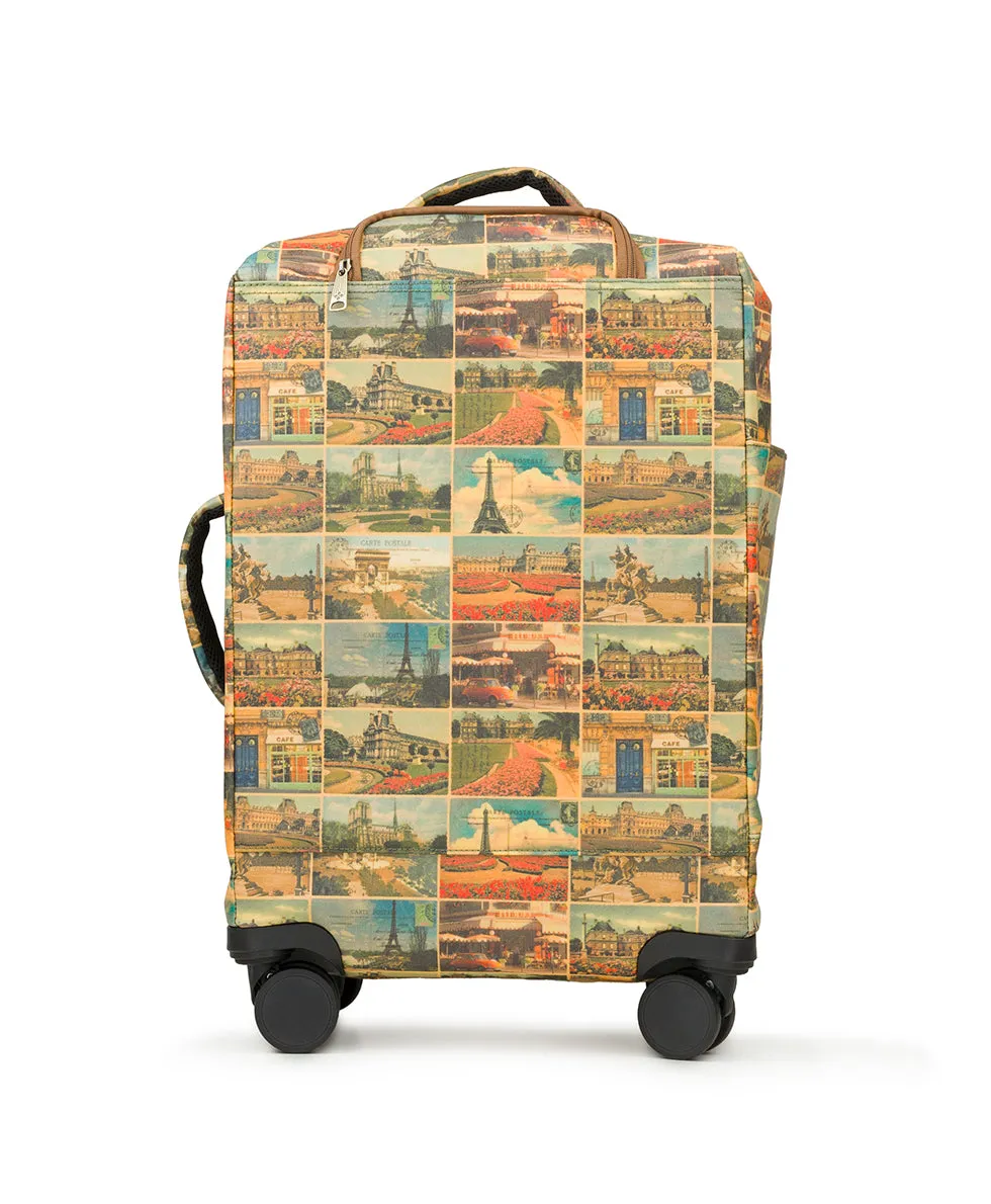Cagliari Roller Duffel - Patina Coated Linen Canvas - Postcards From Paris sold by Patricia Nash product image thumbnail 2