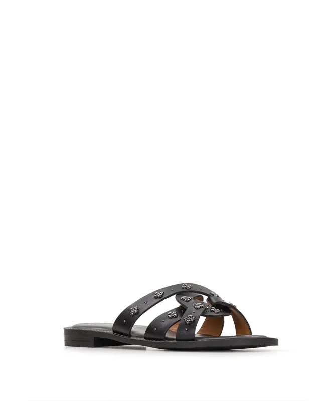 Felicita Sandal - Floret Studded - Black made by Patricia Nash
