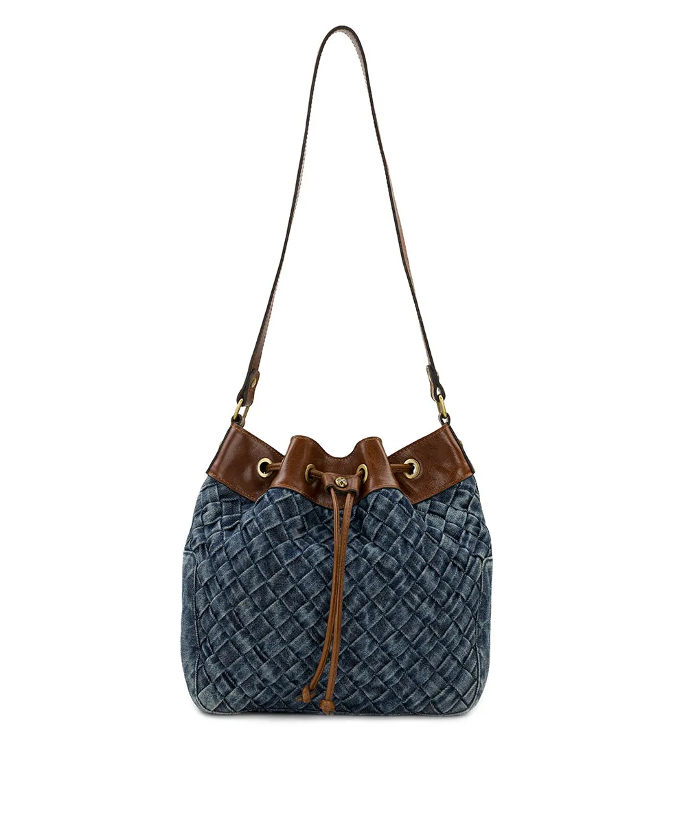 Belamy Drawstring - Washed Woven Denim sold by Patricia Nash