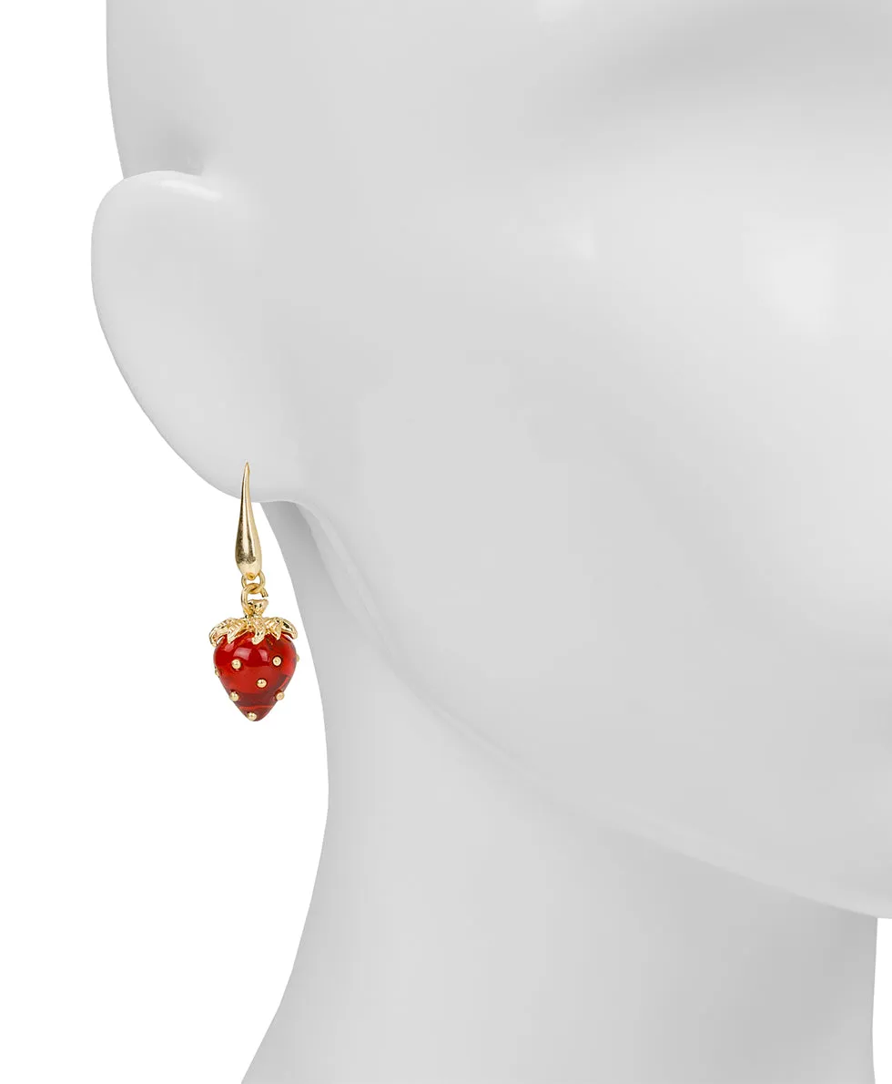 Strawberry Wire Drop Earrings - Resin Strawberry Collection sold by Patricia Nash product image thumbnail 2