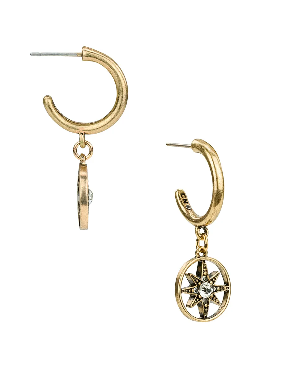 Small Hoop Dangle Earrings - Colored Compass Collection sold by Patricia Nash