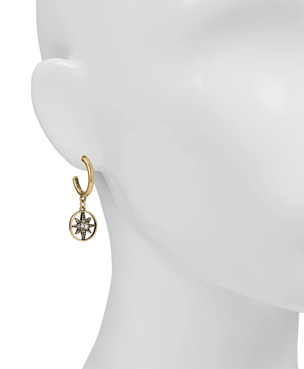 Small Hoop Dangle Earrings - Colored Compass Collection sold by Patricia Nash product image thumbnail 2