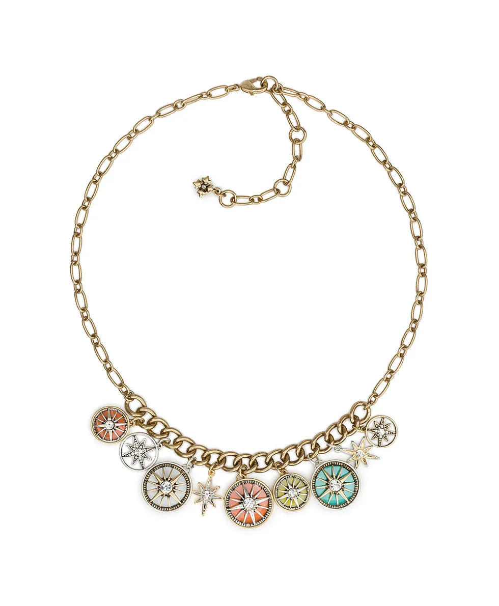 Charm Necklace - Colored Compass Collection sold by Patricia Nash
