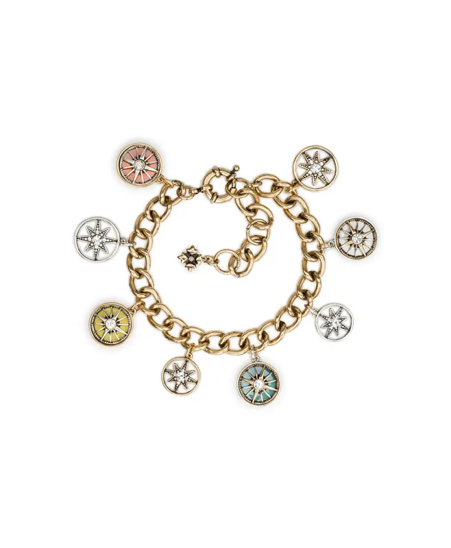 Charm Bracelet - Colored Compass Collection made by Patricia Nash