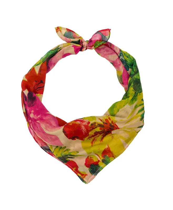 Square Scarf Bag Charm – Spring Multi Print made by Patricia Nash