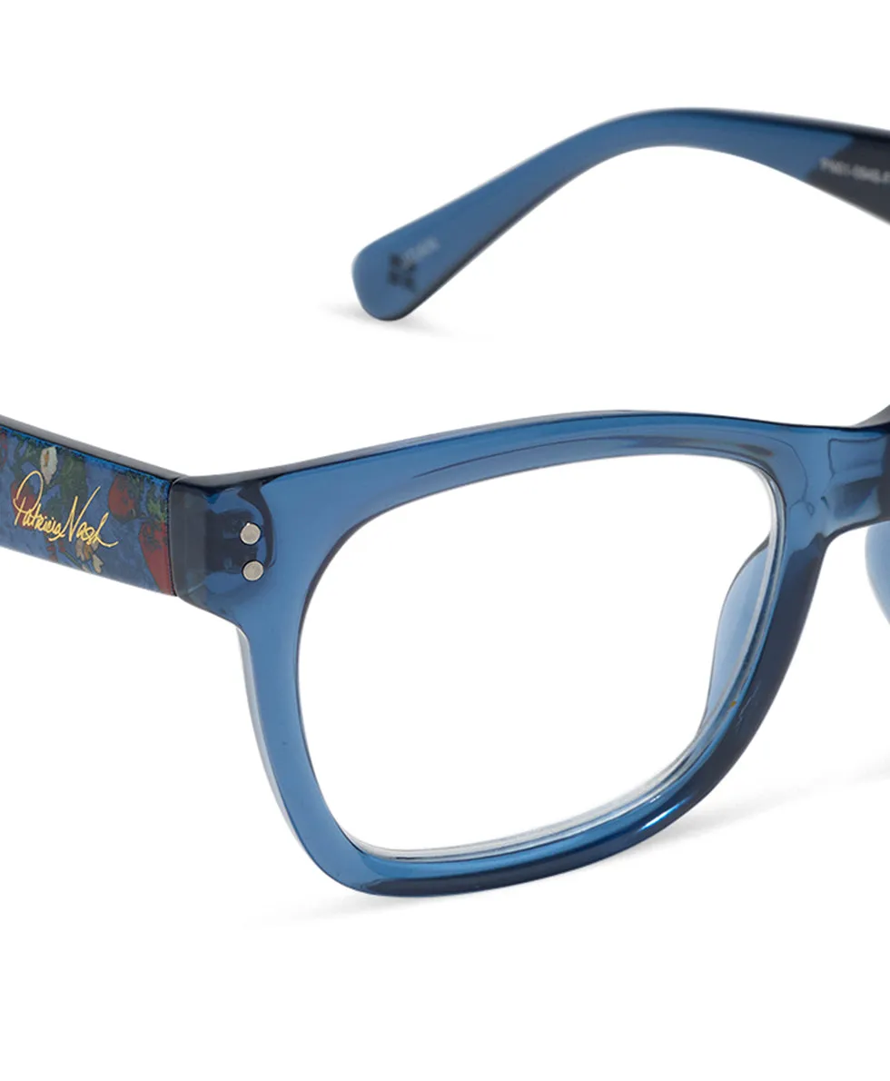 Joan Reader Glasses - Strawberry/Denim sold by Patricia Nash product image thumbnail 4