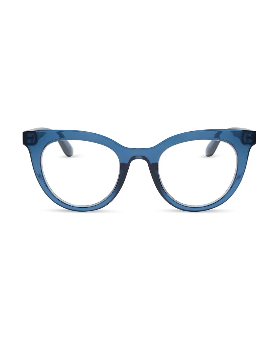 Gillian Reader Glasses - Strawberry/Denim sold by Patricia Nash