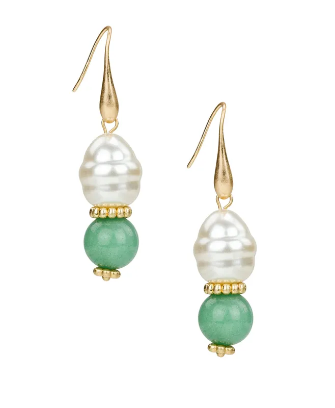 Pearl/Bead Drop Earrings - Eclectic Bead Collection made by Patricia Nash