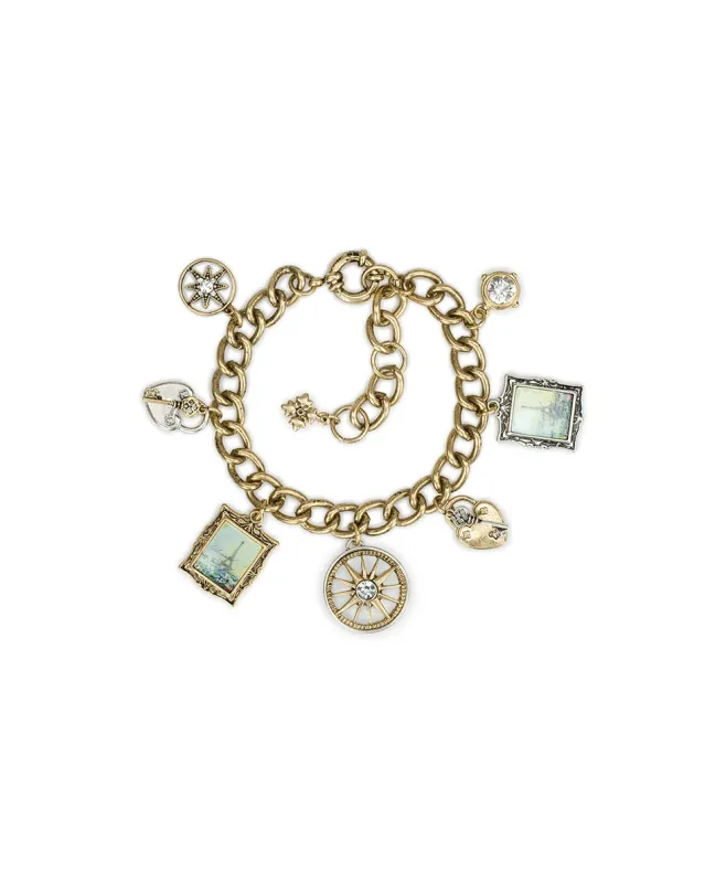 Charm Bracelet - Paris Postcard made by Patricia Nash