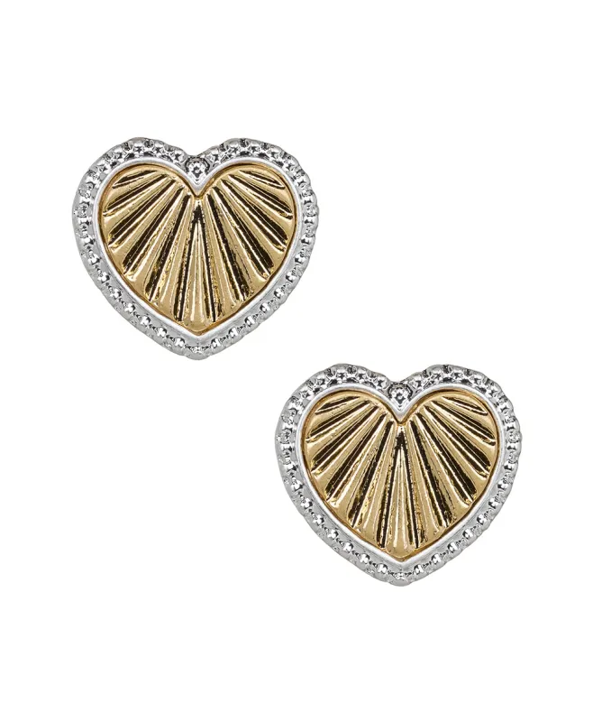 Heart Stud Earrings - Lovely Sparkle made by Patricia Nash