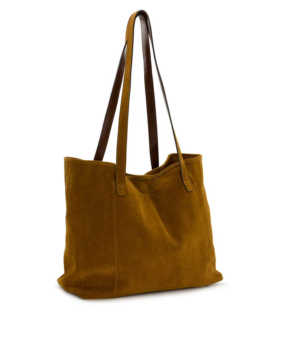 Elise Tote | Suede Leather | Cognac sold by Patricia Nash product image thumbnail 4