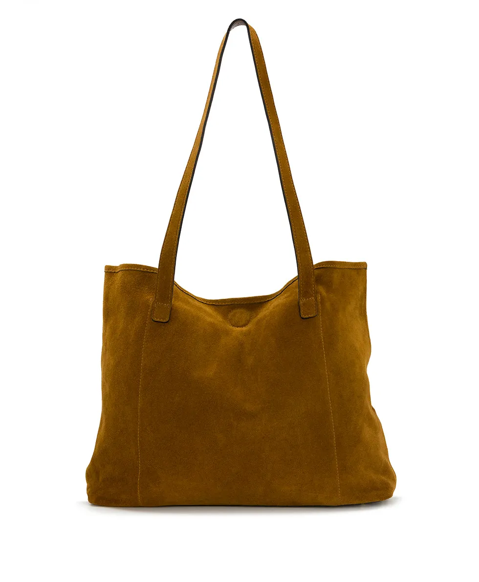 Elise Tote | Suede Leather | Cognac sold by Patricia Nash