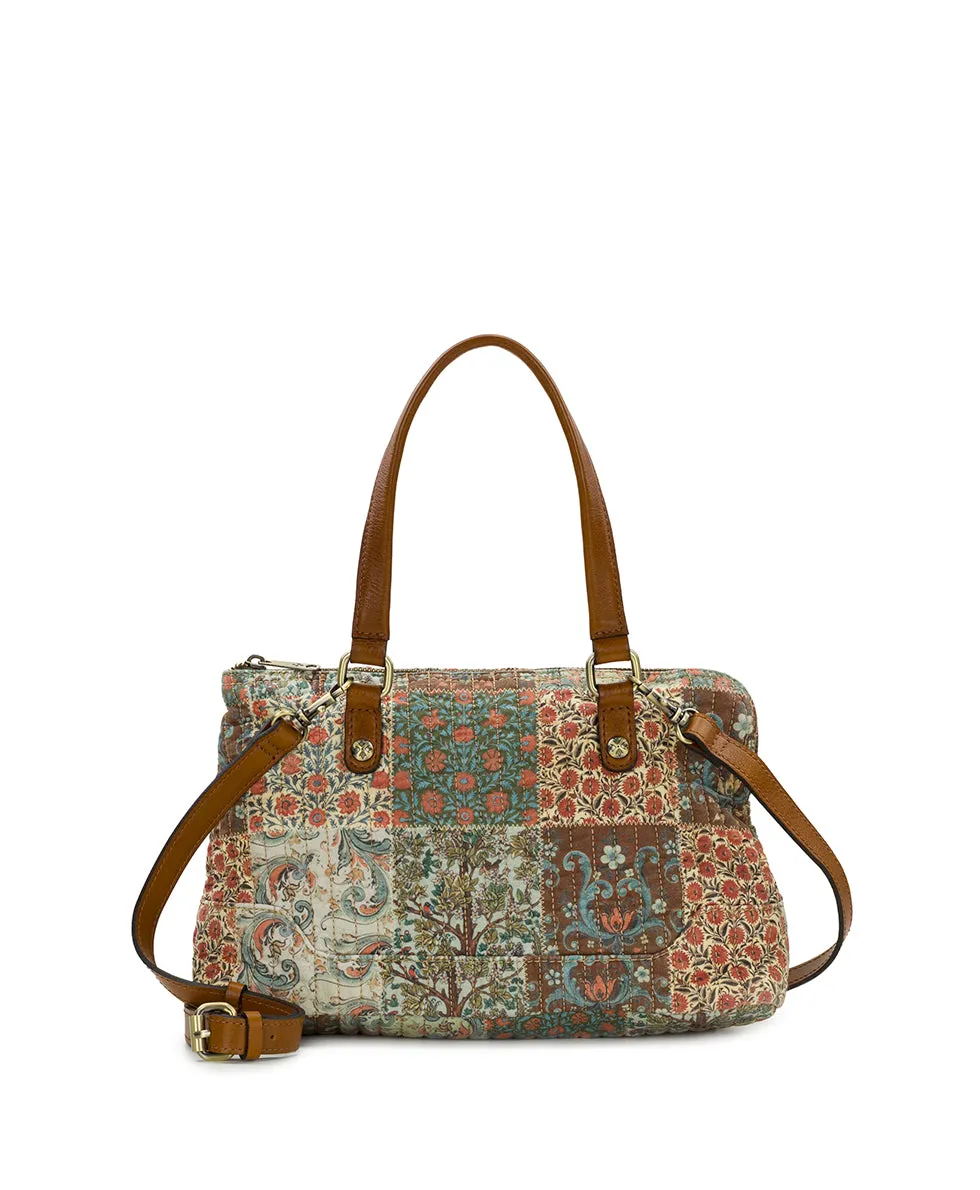 Rialto Satchel | Nordic Patchwork Cotton | Nordic Patchwork sold by Patricia Nash