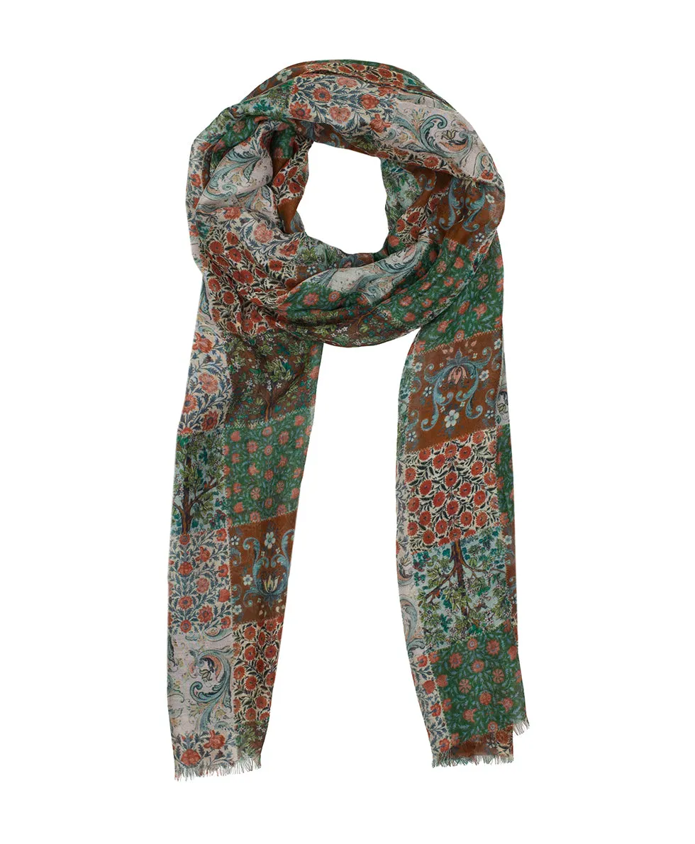 Scarf | Nordic Patchwork Print | Nordic Patchwork sold by Patricia Nash product image thumbnail 2