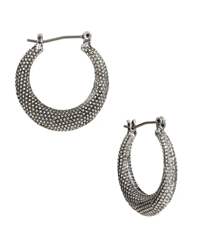 Gypsy Hoop Earrings | Caviar Collection | Silver Ox made by Patricia Nash