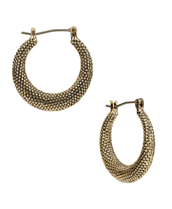 Gypsy Hoop Earrings | Caviar Collection | Antique Gold made by Patricia Nash