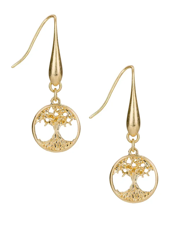 Tree Drop Earrings | Key to My Heart Collection | Antique Gold made by Patricia Nash
