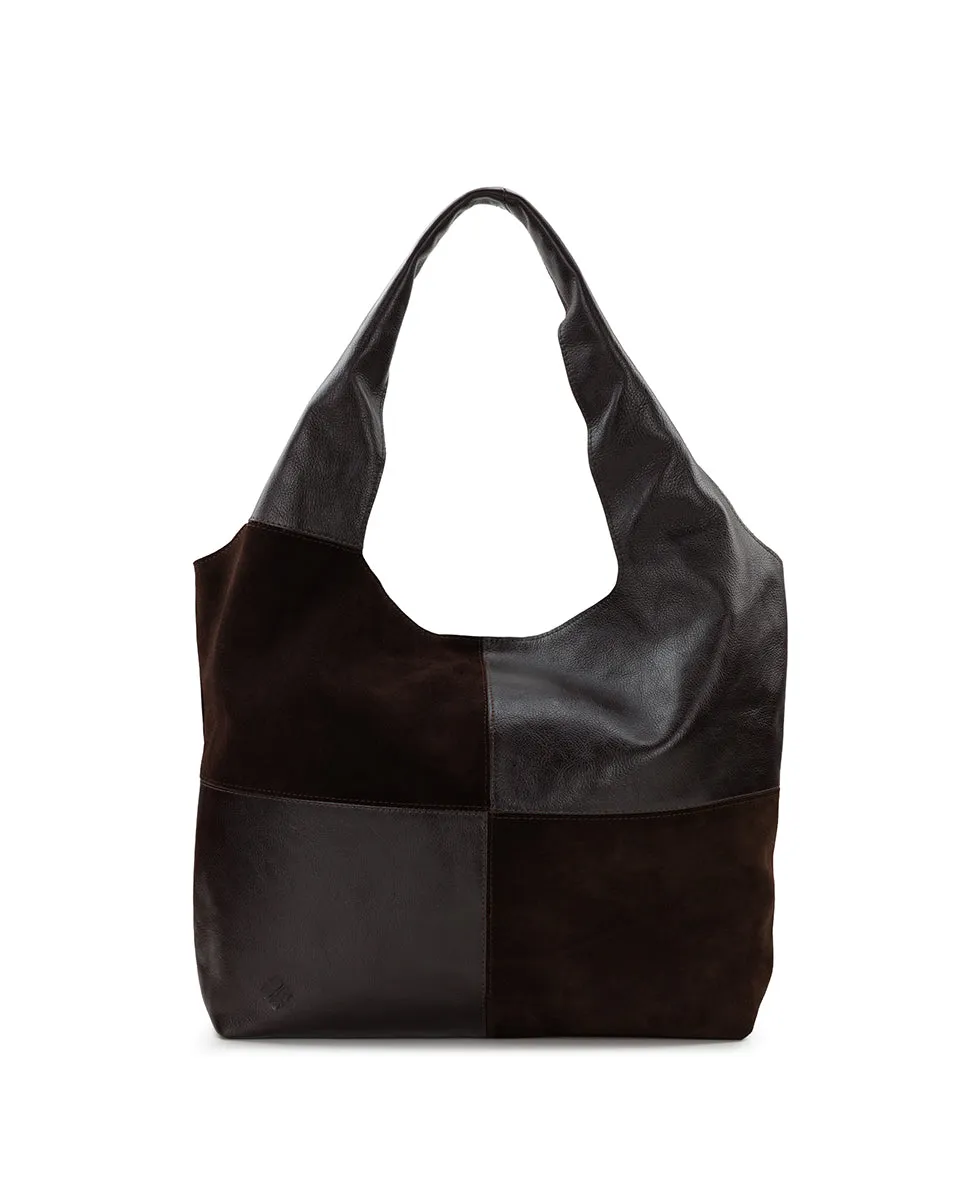 Tove Tote | Suede and Rugged | Chocolate sold by Patricia Nash product image thumbnail 2