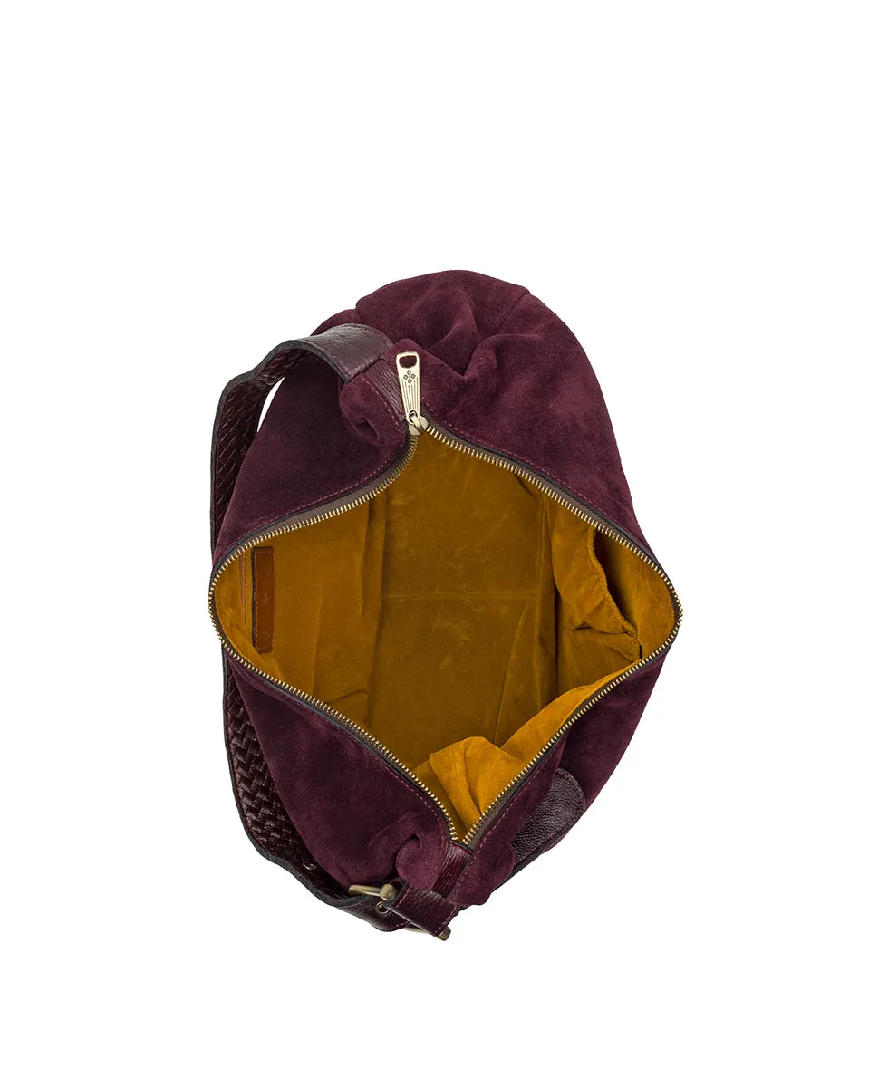 Lou Hobo | Suede Leather | Plum sold by Patricia Nash product image thumbnail 4