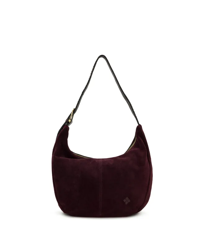 Lou Hobo | Suede Leather | Plum made by Patricia Nash