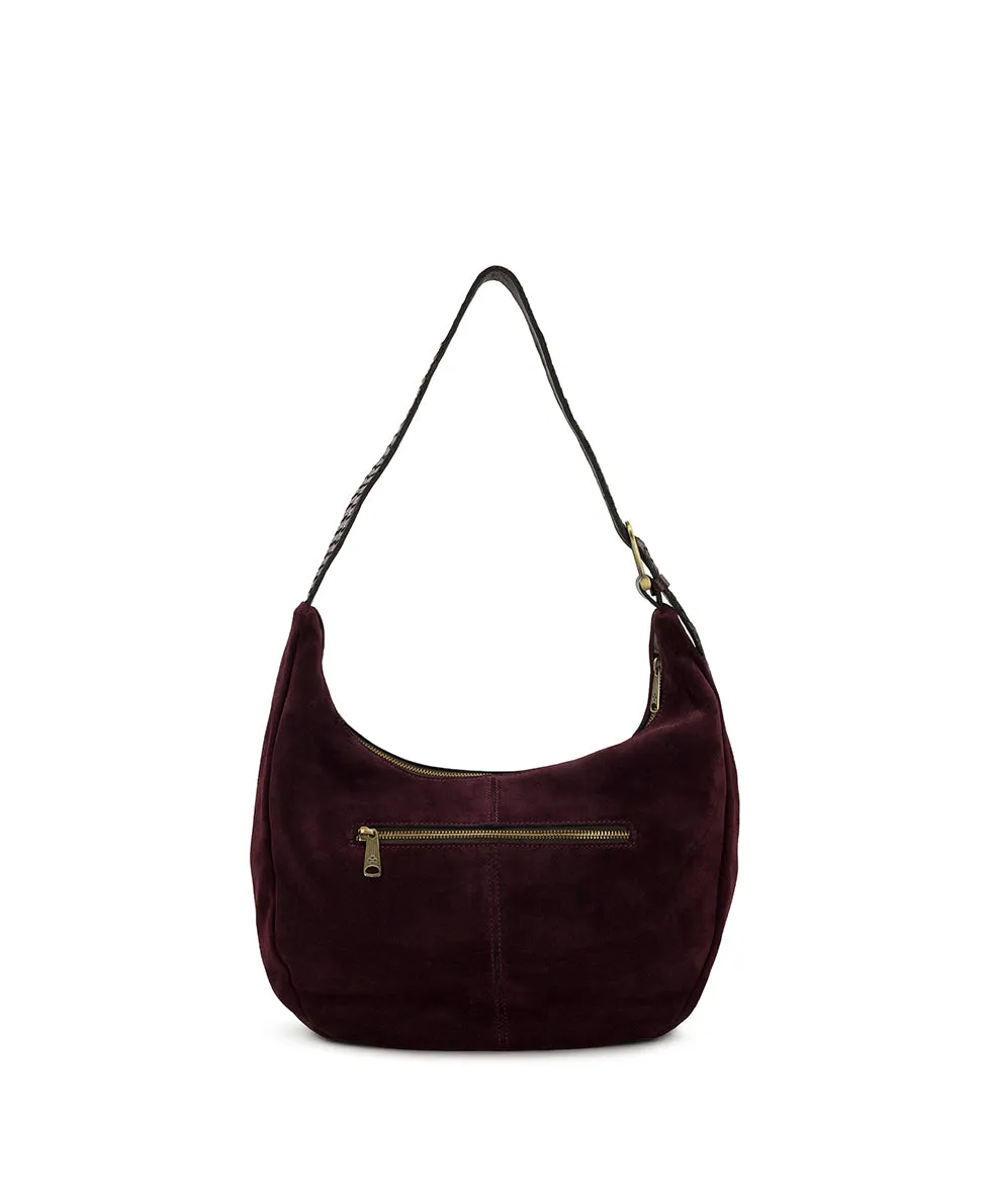 Lou Hobo | Suede Leather | Plum sold by Patricia Nash product image thumbnail 2