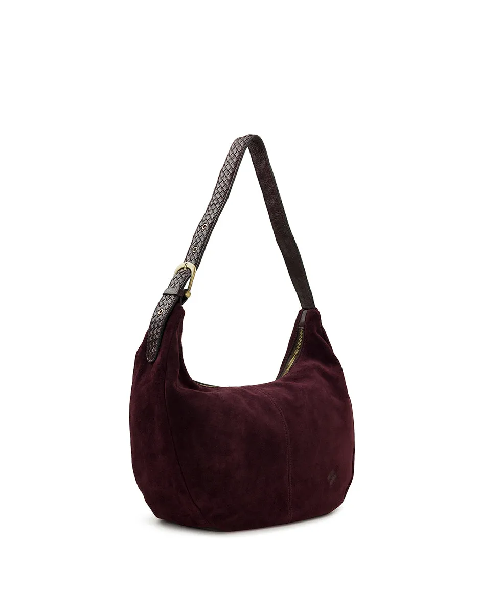 Lou Hobo | Suede Leather | Plum sold by Patricia Nash product image thumbnail 3