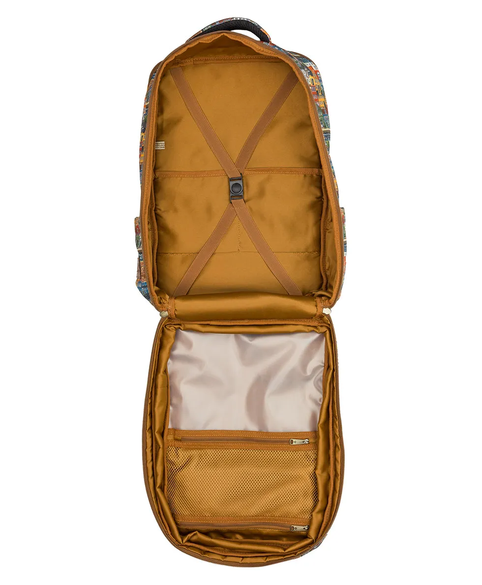 Vico Backpack | Homes Along The Coast of Bergen | Homes Along The Coast Of Bergen sold by Patricia Nash product image thumbnail 4