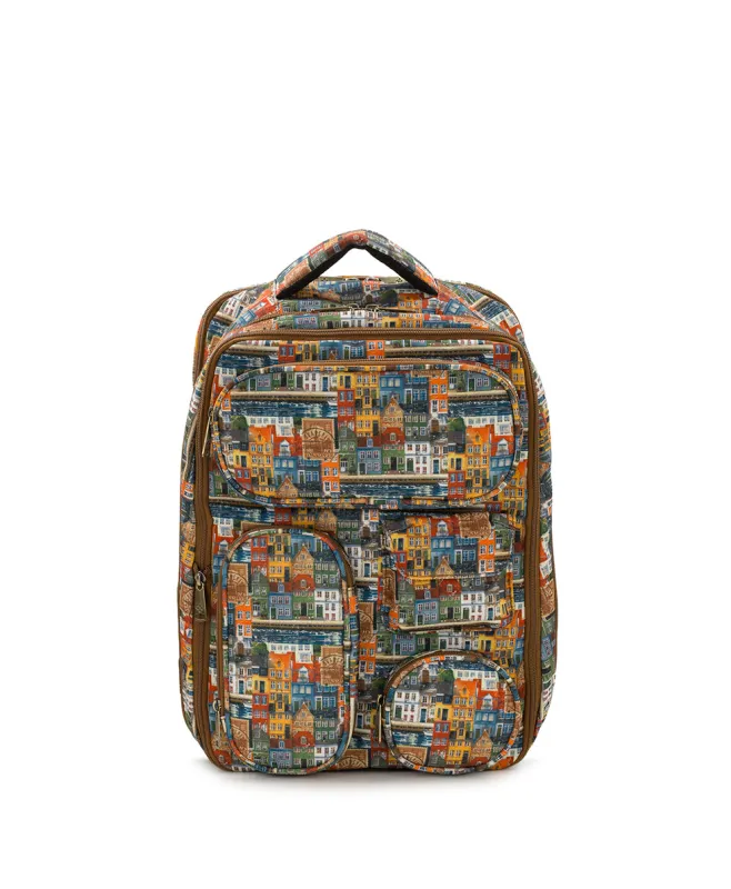 Vico Backpack | Homes Along The Coast of Bergen | Homes Along The Coast Of Bergen made by Patricia Nash