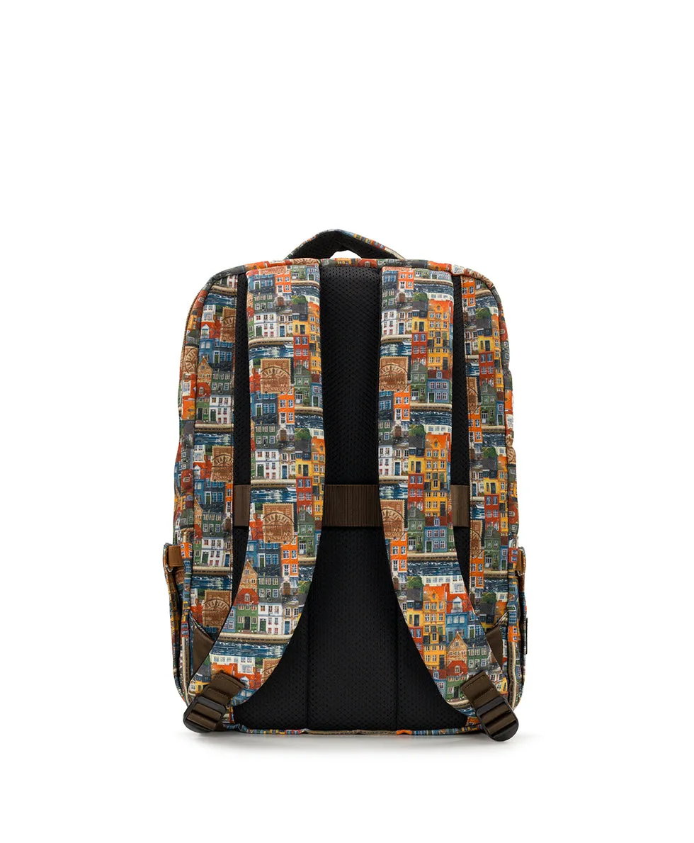 Vico Backpack | Homes Along The Coast of Bergen | Homes Along The Coast Of Bergen sold by Patricia Nash product image thumbnail 2