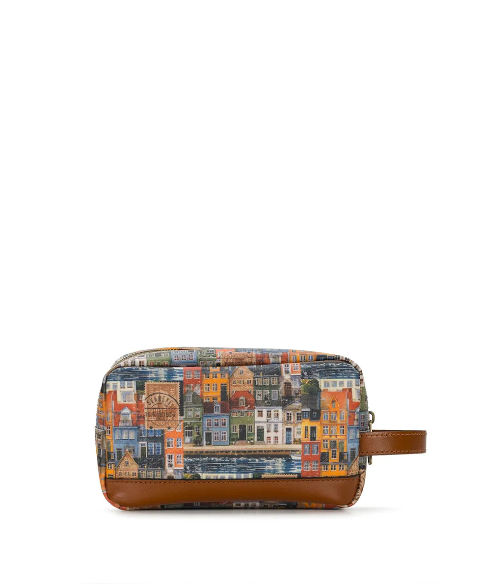 Odile Cosmetic Case | Homes Along The Coast of Bergen | Homes Along The Coast Of Bergen sold by Patricia Nash product image thumbnail 2