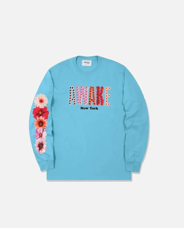 Awake NY Bloom Logo Longsleeve T-Shirt (Sky) made by Awake